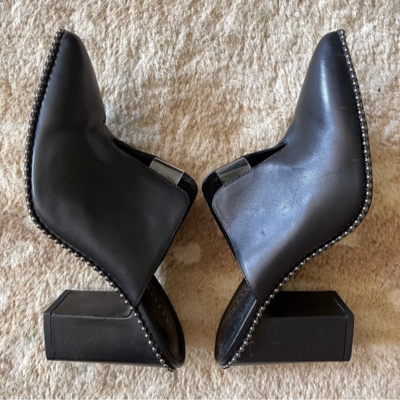 Cecelia New York  Roper Cutout Mule Heel Boho Western Style Black Leather Sz 8.5 - Picture 6 of 16